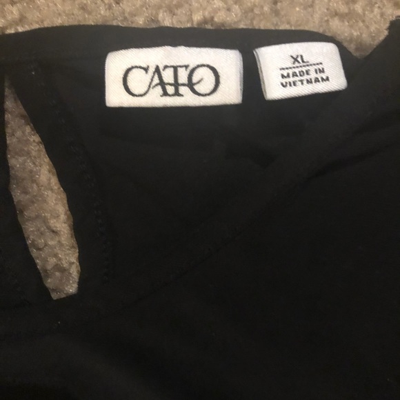 Black fringed sleeve shirt - Picture 2 of 3